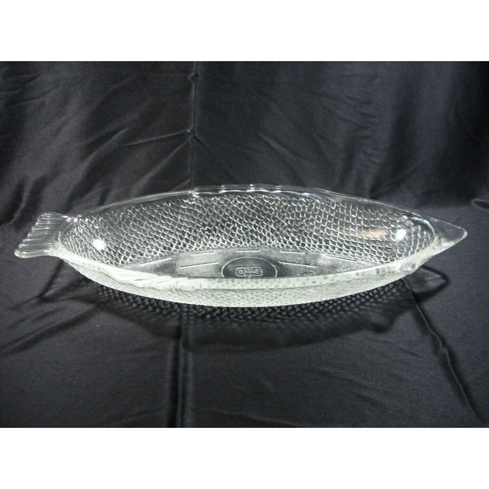 Vintage Glasbake Clear Glass Fish Baking Serving Dish 18